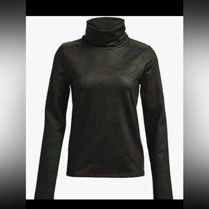 Under Armour Funnel Neck Camo Black Loose Long Sleeve Large Top 1375832 NWT $80